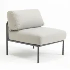 Sillón de exterior en acero galvanizado y cuerda con cojines Made in Italy - Helga Viadurini