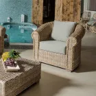 Sillón de Exterior en Kubù con Cojines Incluidos - Isildur Viadurini