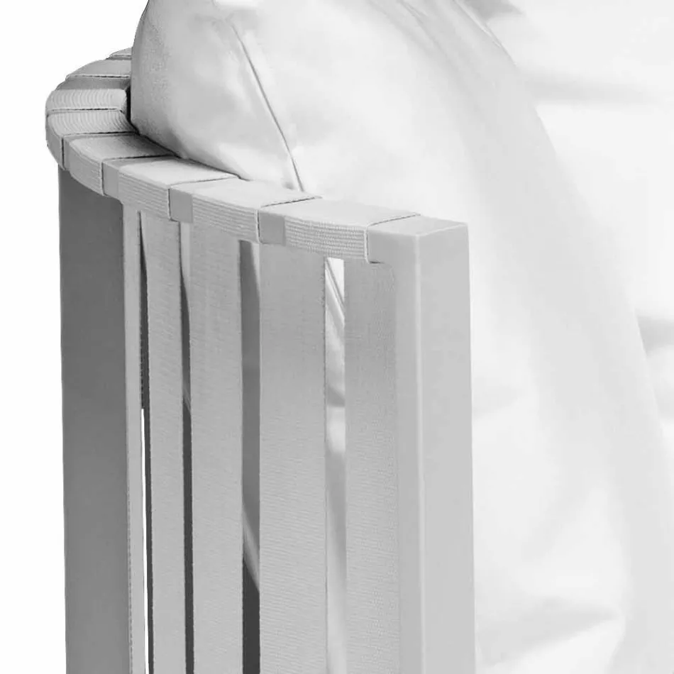 Sillón Outdoor en Aluminio y Cuerdas de Diseño de Lujo 3 Acabados - Julie Viadurini