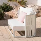 Sillón Outdoor en Aluminio y Cuerdas de Diseño de Lujo 3 Acabados - Julie Viadurini