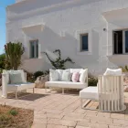 Sillón Outdoor en Aluminio y Cuerdas de Diseño de Lujo 3 Acabados - Julie Viadurini