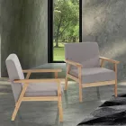 Sillón de Madera Maciza de Pino - Xenón Viadurini