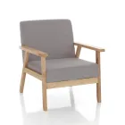Sillón de Madera Maciza de Pino - Xenón Viadurini