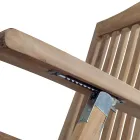 Sillón de Jardín Reclinable de Madera de Teca - Jade Viadurini