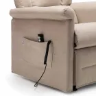 Sillón reclinable Lift Relax de 2 motores con ruedas Made in Italy - Isabelle Viadurini