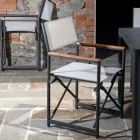 Silla de Director de Aluminio, Textilene y Apoyabrazos de Teka - Tenda Viadurini