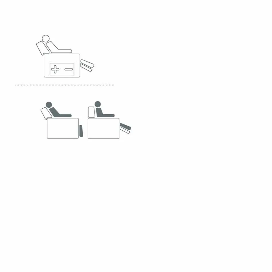 Relax sillón de 2 motores giratorio de piel / tela / cuero de imitación moderna Bluma Viadurini