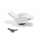 Relax sillón de 2 motores giratorio de piel / tela / cuero de imitación moderna Bluma Viadurini