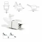 Relax sillón de 2 motores giratorio de piel / tela / cuero de imitación moderna Bluma Viadurini