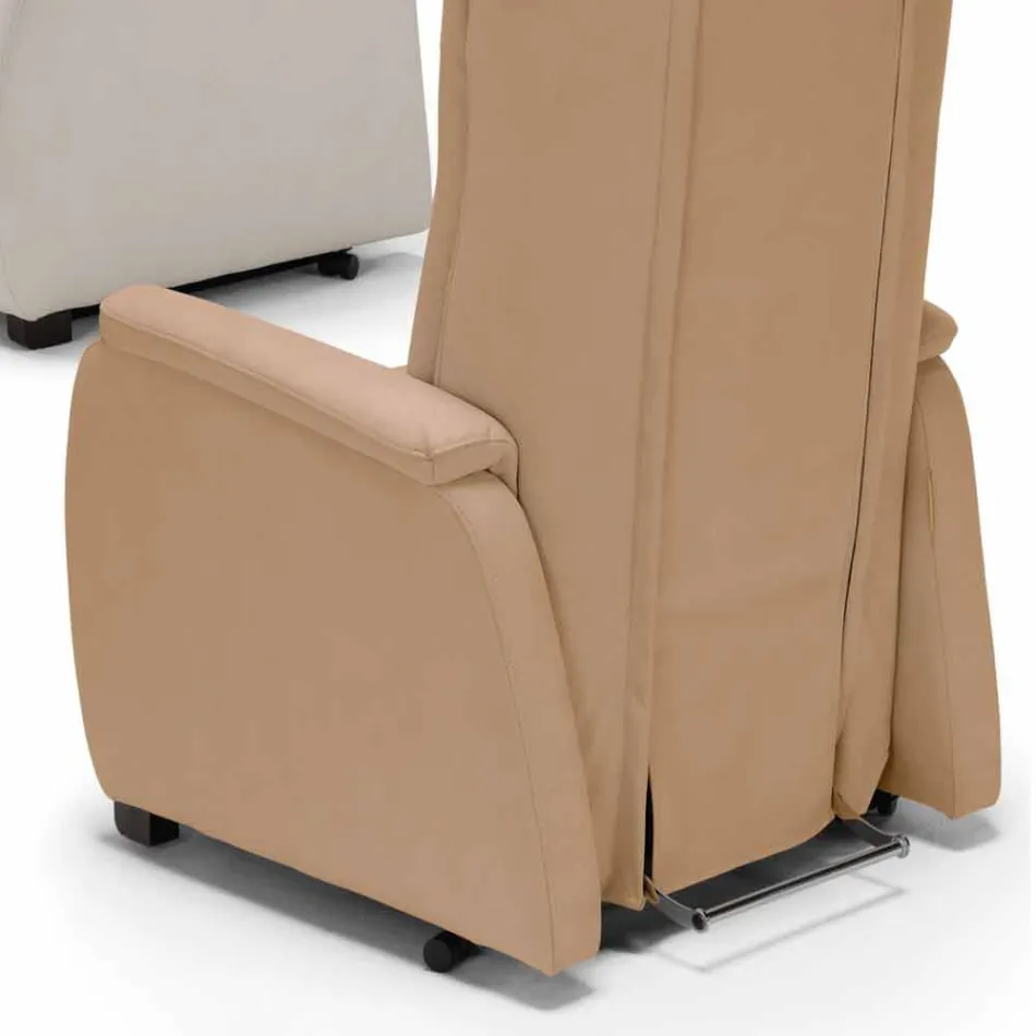 Relaja la silla alzapersona 2 motores de diseño Rosa, hechas en Italia Viadurini