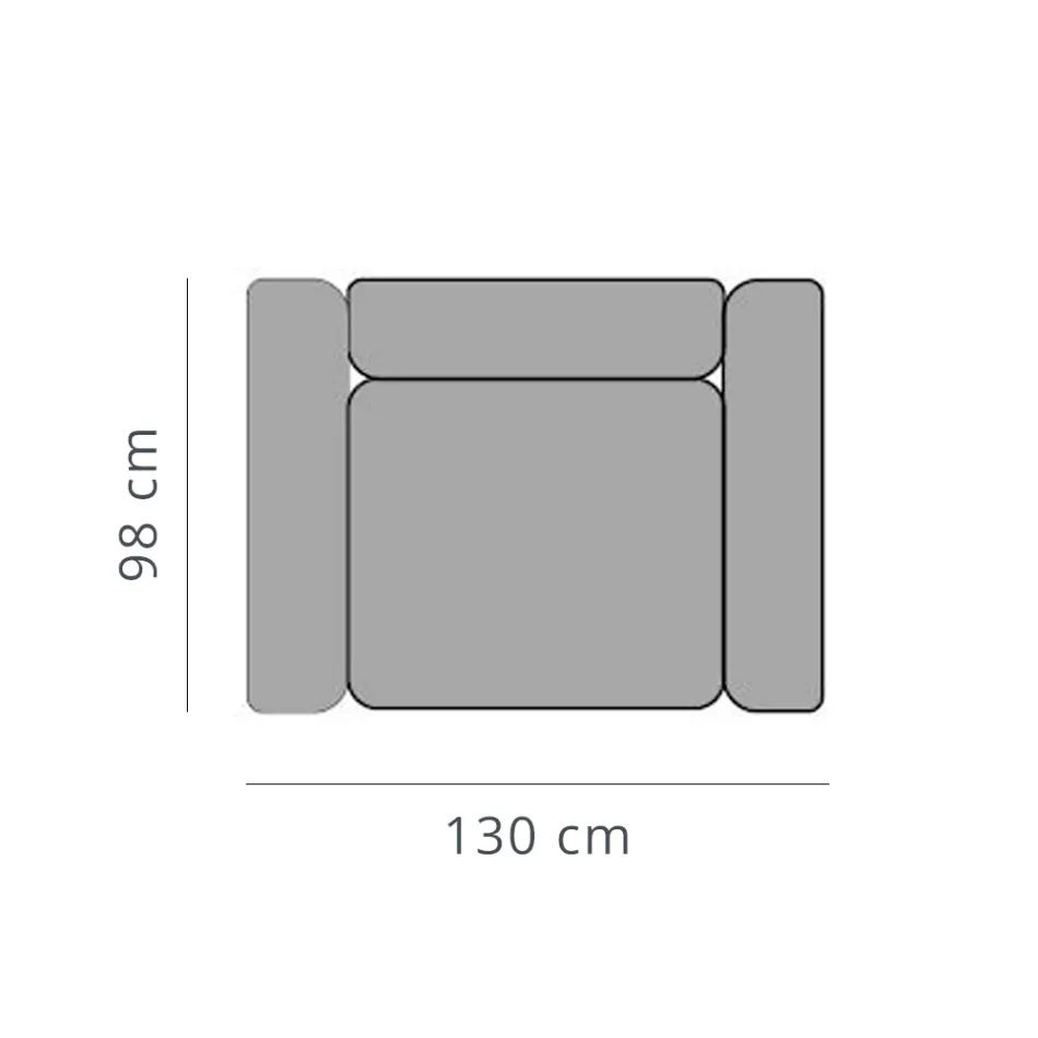 Sillón de Jardín Relajante en Aluminio y Tela, Diseño en 3 Acabados - Filomena Viadurini