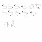 relajarse 4 motores fabricados en Italia Giglio, diseño moderno sillón ortopédica Viadurini