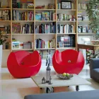 Sillón mecedora de forma redonda Slide Blos diseño coloreado hecho en Italia Viadurini