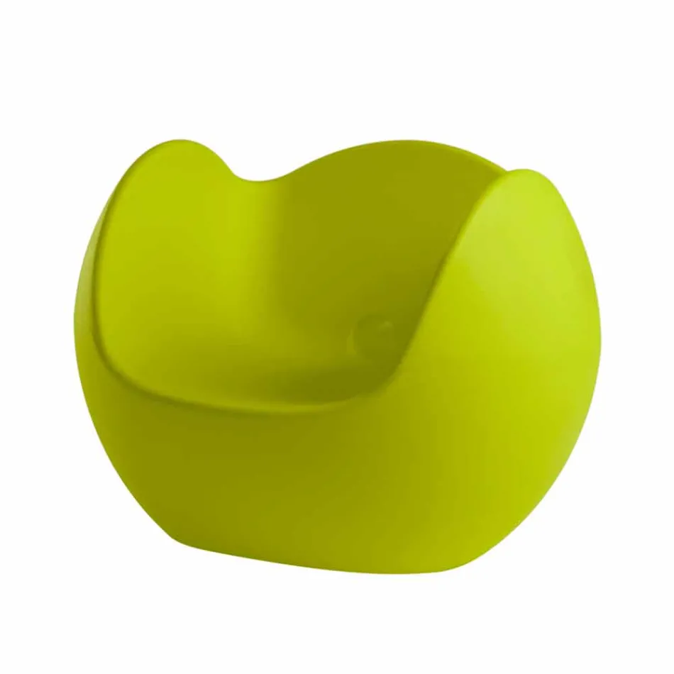 Sillón mecedora de forma redonda Slide Blos diseño coloreado hecho en Italia Viadurini