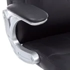 Silla ergonómica de oficina en acero y polipiel negra o marrón - Matilda Viadurini