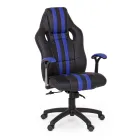 Sillón de oficina giratorio reclinable en ecopiel y nailon 2 colores - Saronno Viadurini