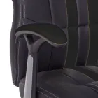 Sillón de oficina giratorio reclinable en ecopiel y nailon 2 colores - Saronno Viadurini