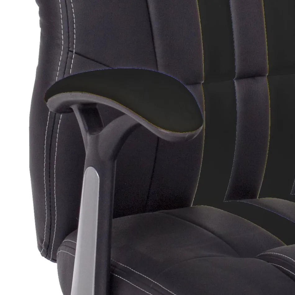 Sillón de oficina giratorio reclinable en ecopiel y nailon 2 colores - Saronno Viadurini