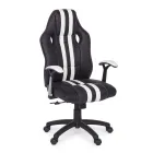 Sillón de oficina giratorio reclinable en ecopiel y nailon 2 colores - Saronno Viadurini