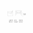 Sillón de oficina de cuero con estructura de acero cromado Made in Italy - Cefeo Viadurini