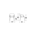 Sillón de exterior con cojín de asiento Made in Italy - Noss by Varaschin Viadurini