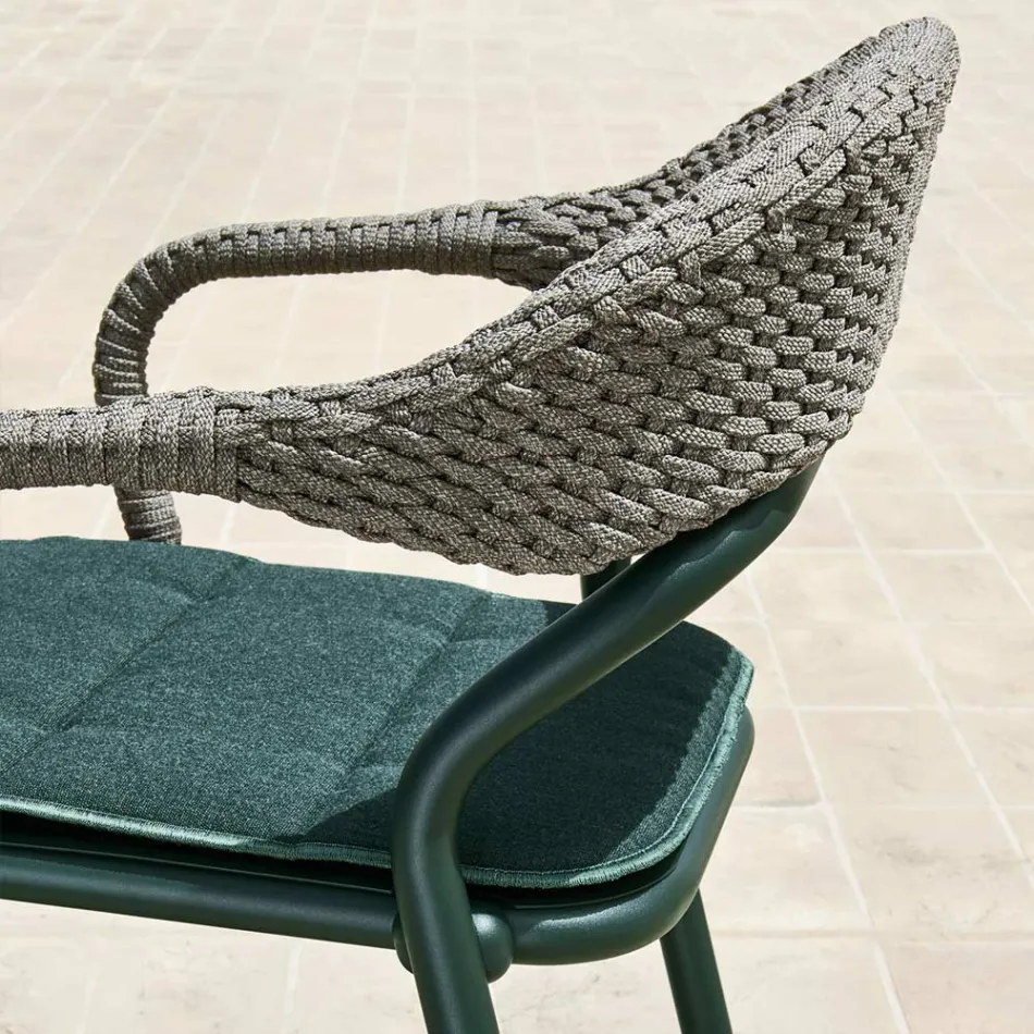 Sillón de exterior con cojín de asiento Made in Italy - Noss by Varaschin Viadurini