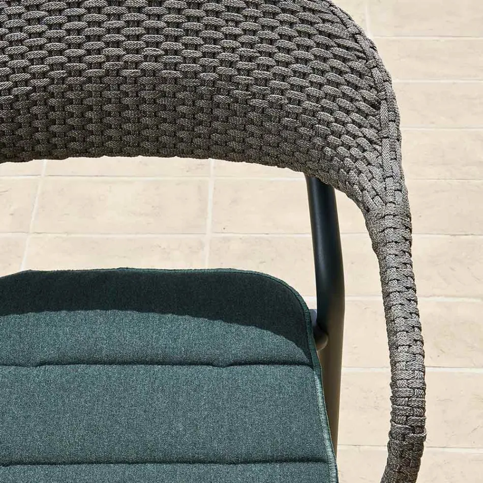 Sillón de exterior con cojín de asiento Made in Italy - Noss by Varaschin Viadurini