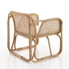 Sillón de exterior e interior de ratán y cojines de tela Saia - Voir Viadurini