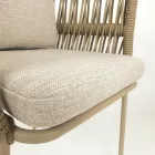 Sillón de exterior Cliff Talenti en cuerda y tela de Palomba Viadurini