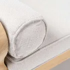 Sillón y cojines de exterior de teca natural - Circe Viadurini