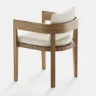 Sillón de exterior en tejido y estructura de madera fabricado en Italia - Briga Viadurini