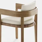 Sillón de exterior en tejido y estructura de madera fabricado en Italia - Briga Viadurini