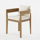 Sillón de exterior en tejido y estructura de madera fabricado en Italia - Briga Viadurini