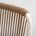 Sillón de exterior de aluminio beige y cuerda Terra - Luxe Viadurini