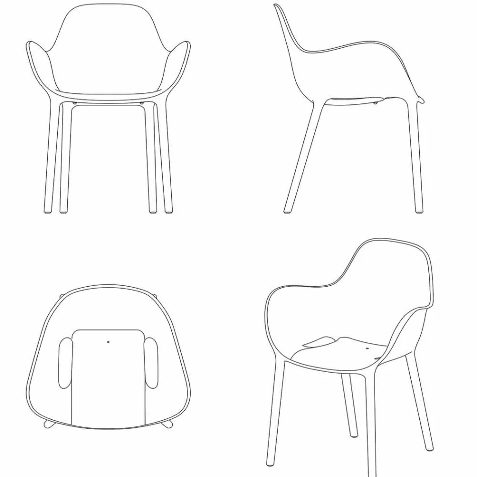 Sillón exterior Sabinas Vondom, polipropileno y fibra de vidrio. Viadurini