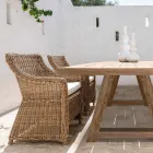 Sillón de jardín en tejido de fibra sintética Made in Italy - Tillie Viadurini