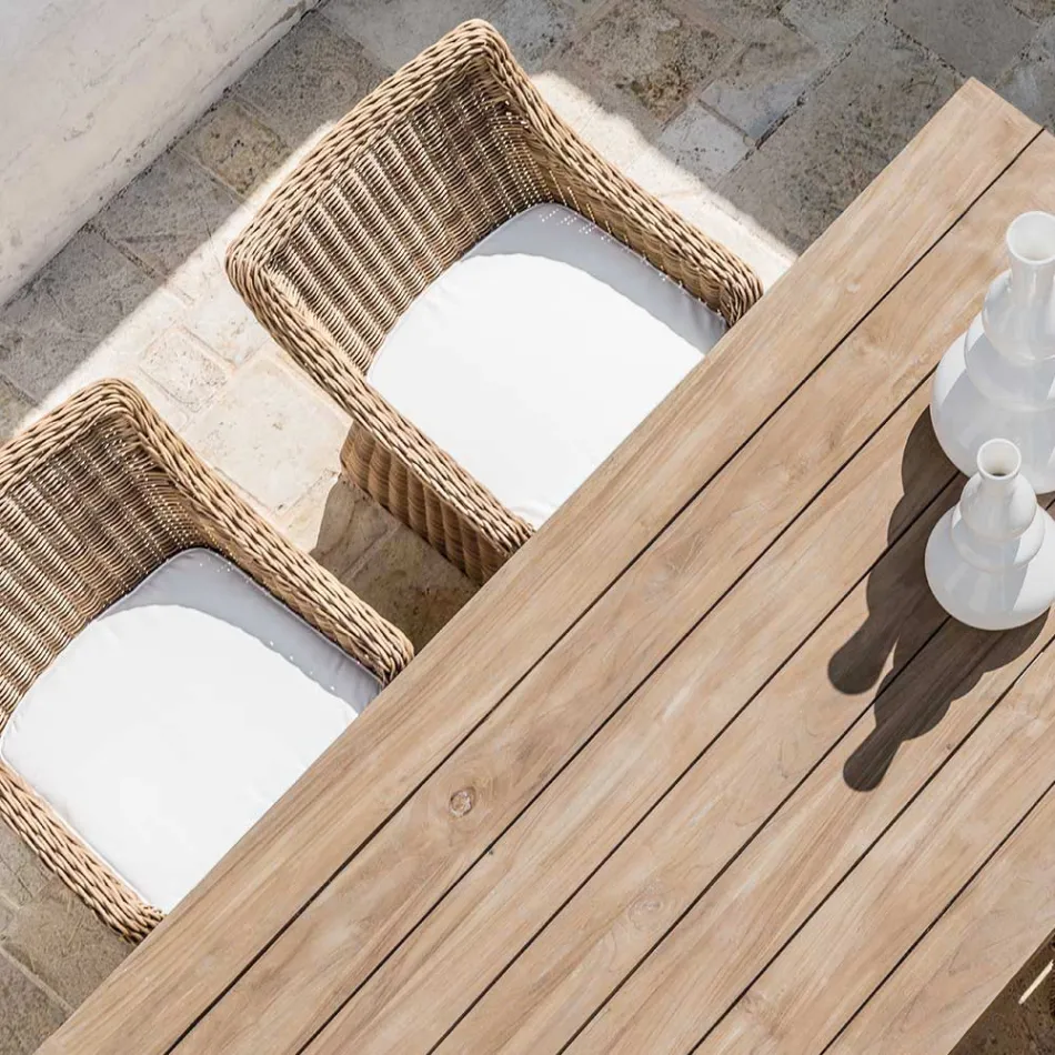 Sillón de jardín en tejido de fibra sintética Made in Italy - Tillie Viadurini