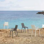 Sillón de comedor de plástico apilable para exteriores 4 piezas - Ibiza by Vondom Viadurini