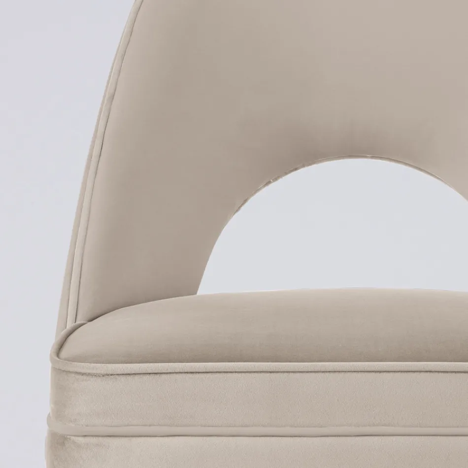 Sillón de salón en diferentes tejidos con carcasa de madera - Edgar Viadurini