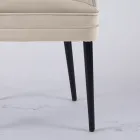 Sillón de salón en diferentes tejidos con carcasa de madera - Edgar Viadurini