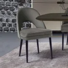 Sillón de salón en diferentes tejidos con carcasa de madera - Edgar Viadurini
