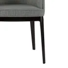 Sillón de salón en diferentes tejidos y madera maciza Made in Italy - Evy Viadurini