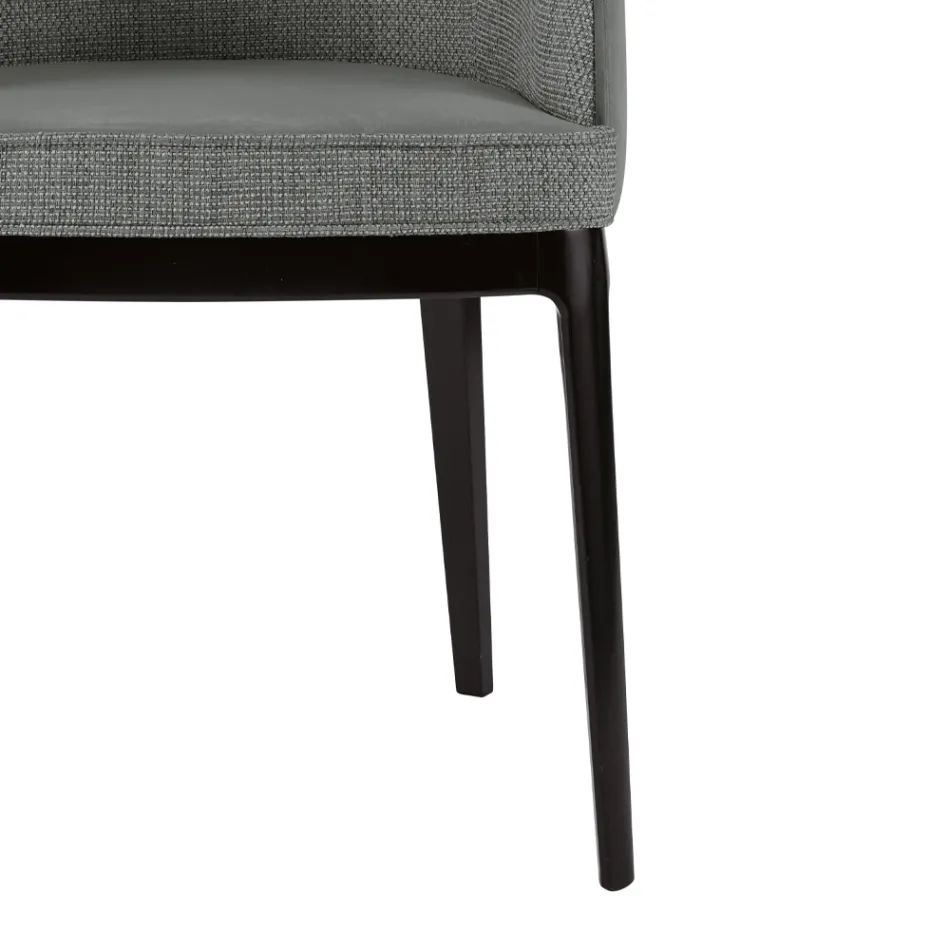 Sillón de salón en diferentes tejidos y madera maciza Made in Italy - Evy Viadurini