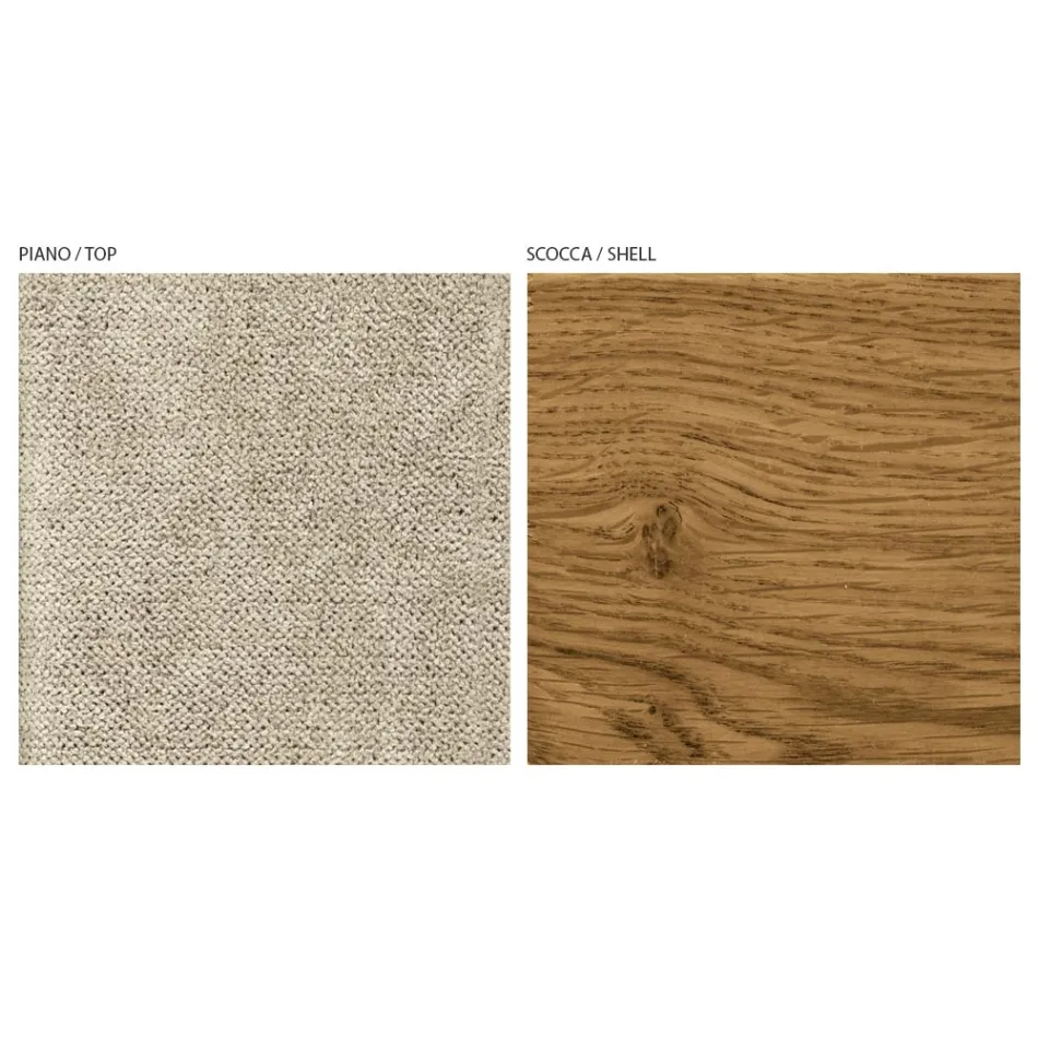 Sillón de Salón en Tela y Madera Maciza Made in Italy - Jordi Viadurini