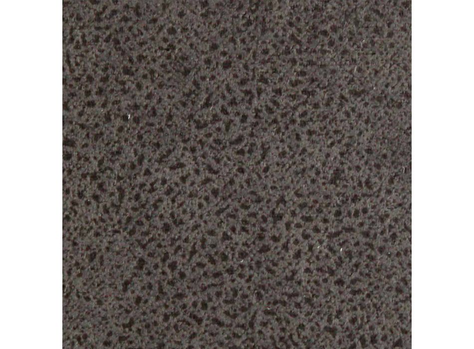 Sillón tapizado con base en acero lacado visón o grafito - Tagat Viadurini