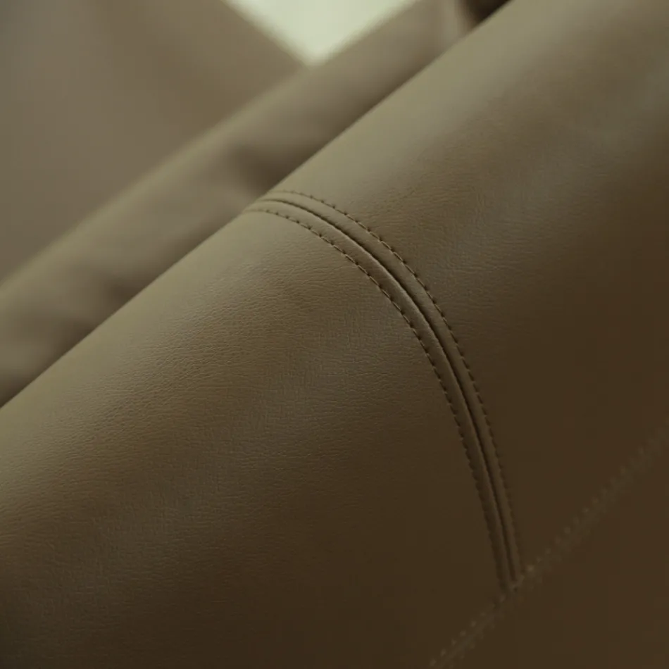 Sillón de metal y asiento de ecopiel Made in Italy - Menta Viadurini