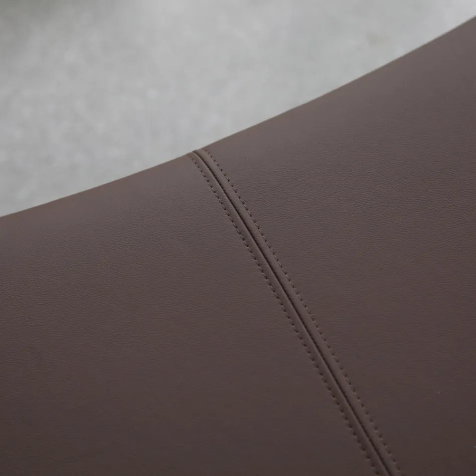 Sillón de metal y asiento de ecopiel Made in Italy - Menta Viadurini