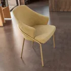 Sillón de metal y asiento de tejido reciclado Made in Italy - Sage Viadurini