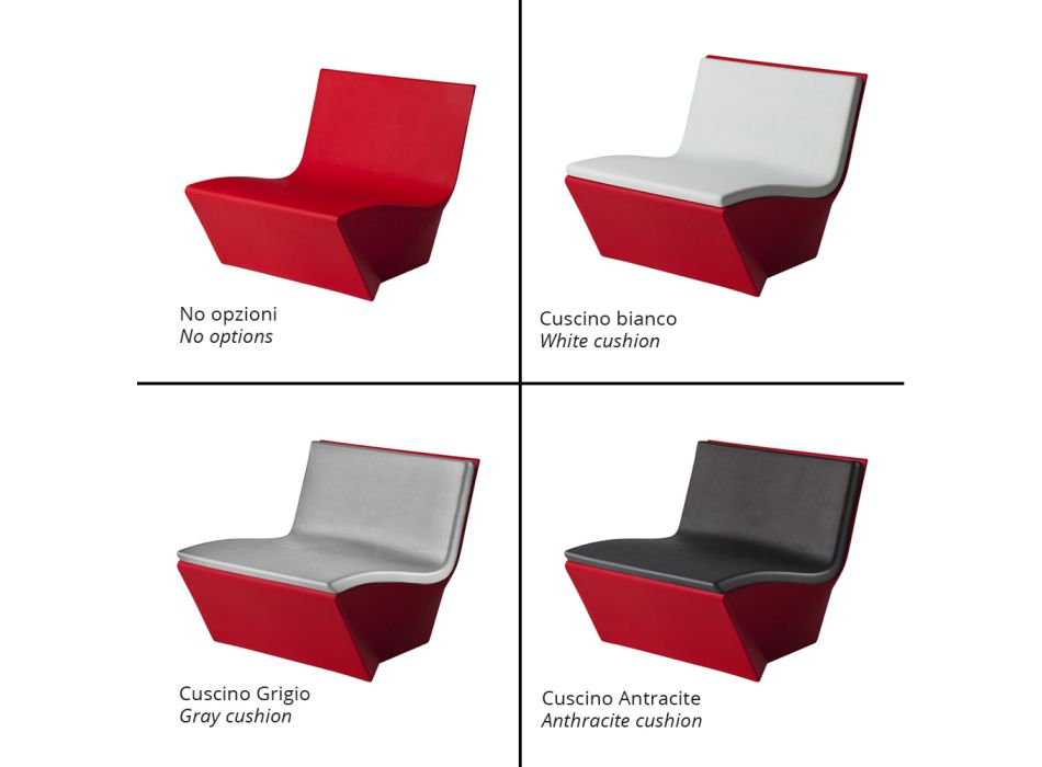 Sillón lounge de diseño moderno Slide Kami Ichi hecho en Italia Viadurini