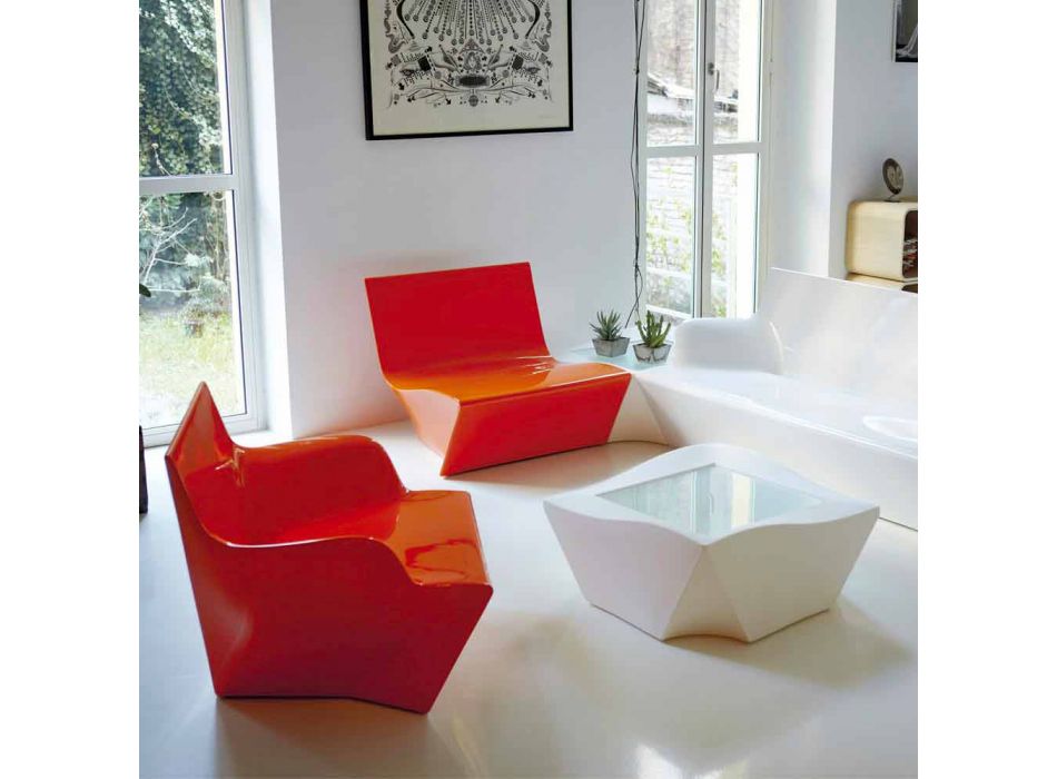 Sillón lounge de diseño Slide Kami Colored Ichi hecho en Italia Viadurini